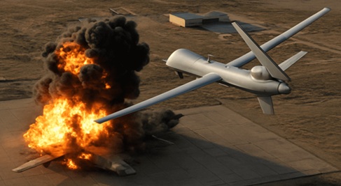 据报道，乌克兰的无人机攻击以巨大的火球摧毁了俄罗斯秘密的A-60激光飞机